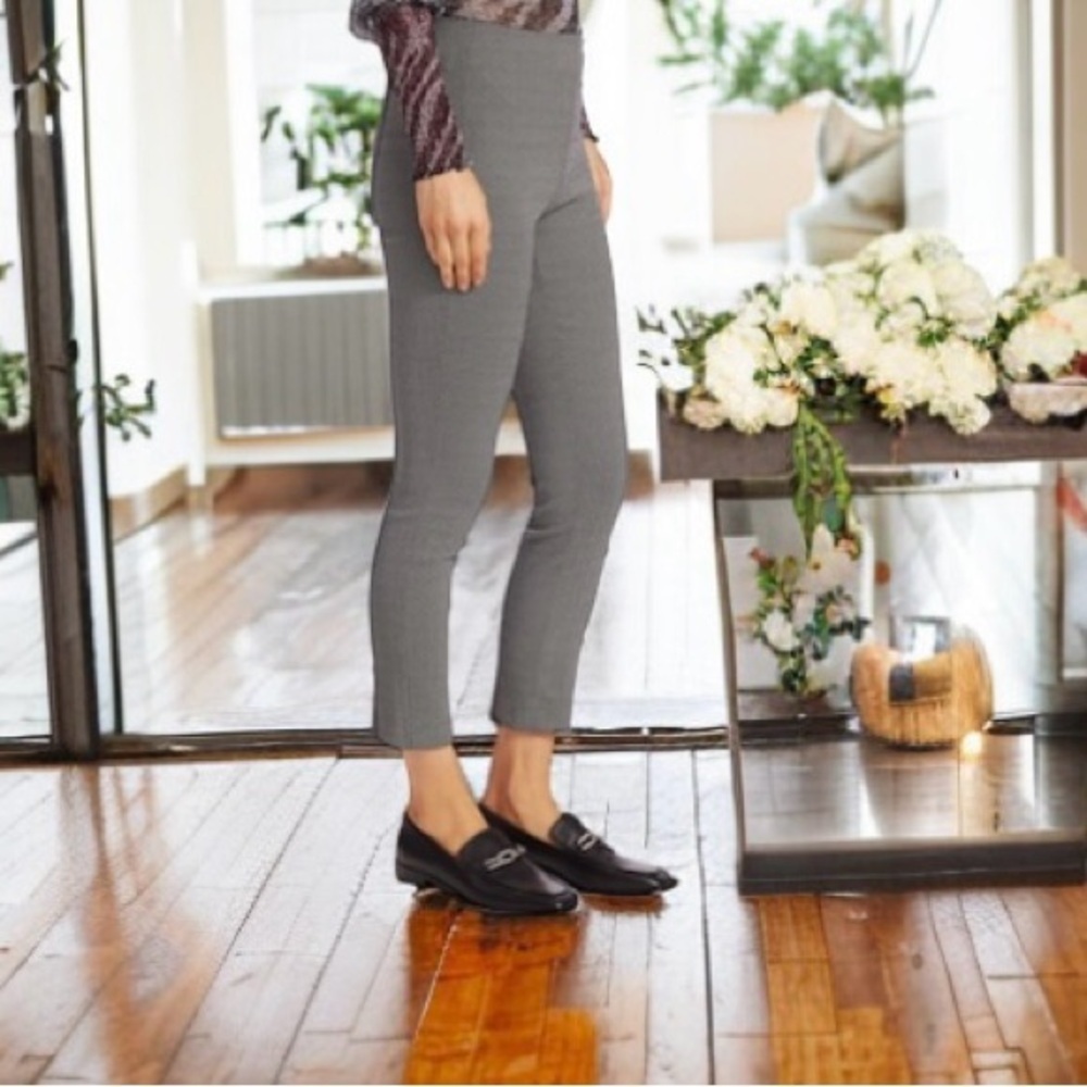 Revamped -Women’s Black /Grey Herringbone Skinny Pant-stretch waist Sz M NWOT﻿🍂﻿